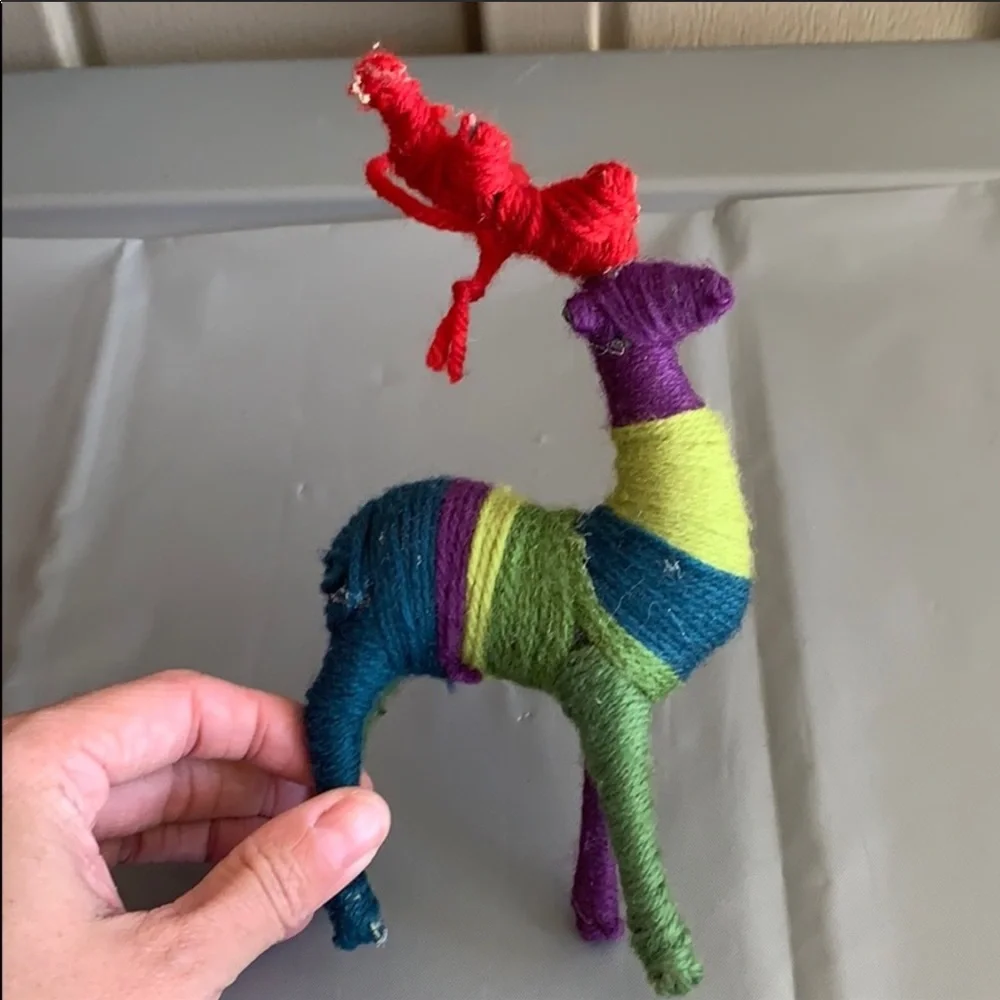 Multicolored Deer Christmas Ornament